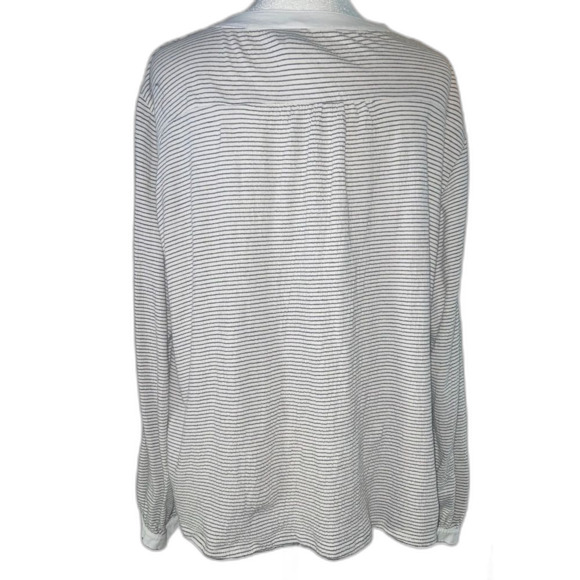 Anthropologie Dolan Henley Pin striped Top. Large.     LTOP555 - Picture 4 of 6